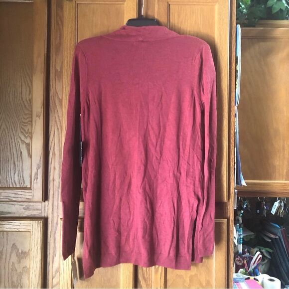 NWT Nordstrom Trouvé Angora Blend Cowl Neck Sweater Red Spice - L - Picture 7 of 10